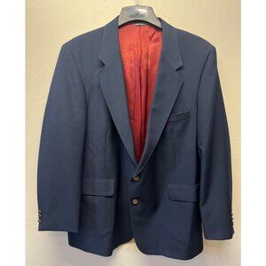 VTG Levis Strauss Business Class Sport Coat Blazer 48R Blue USA